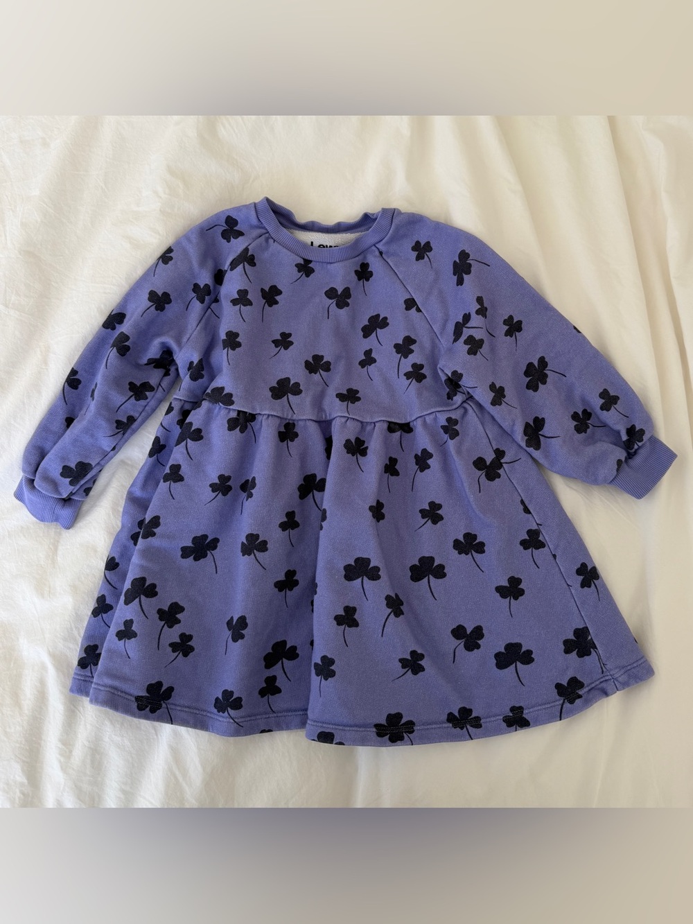 Lewis "The Girl's Sweatshirt Dress" in Clover Print, EUC